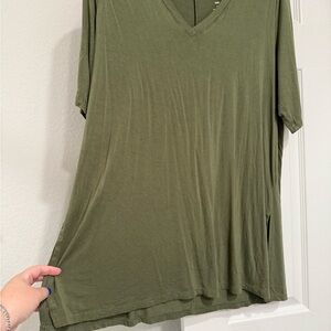 Torrid Green Relaxed Short Sleeve T-Shirt